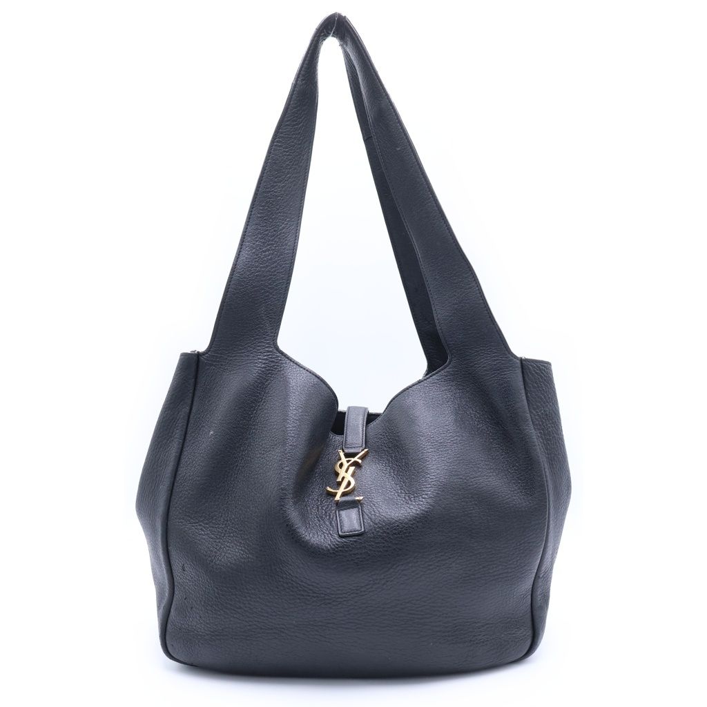 SAINT LAURENT PARIS (サンローランパリ) カサンドラ ル・サンカ ベア トートバッグ ハンドバッグ ブラック レザー 763435 ゴールド金具