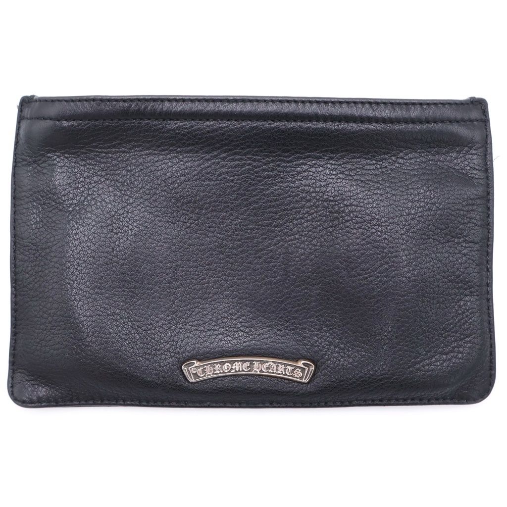 CHROME HEARTS (クロムハーツ) ZPR CHNG PURSE2 ジッパーチェンジパース レザーコインケース ブラック