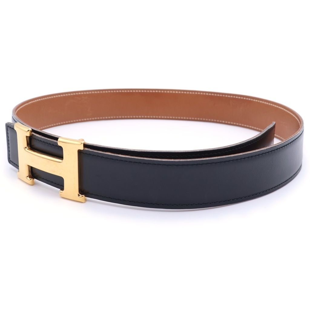 HERMES (エルメス) コンスタンス ベルト リバーシブル ゴールド金具 ◯X刻印 ブラック/ブラウン