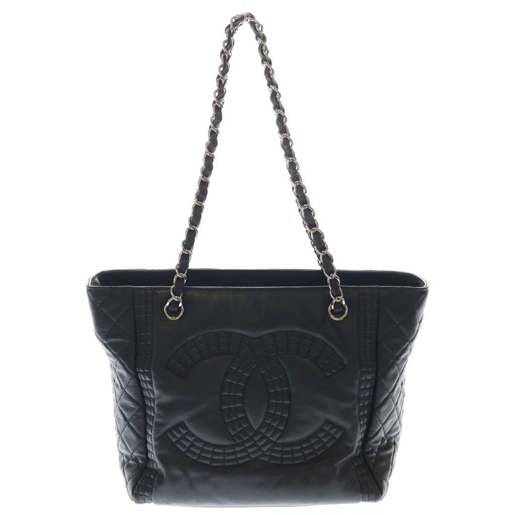 CHANEL (シャネル) ココマーク マトラッセ ラムスキン レザー チェーン