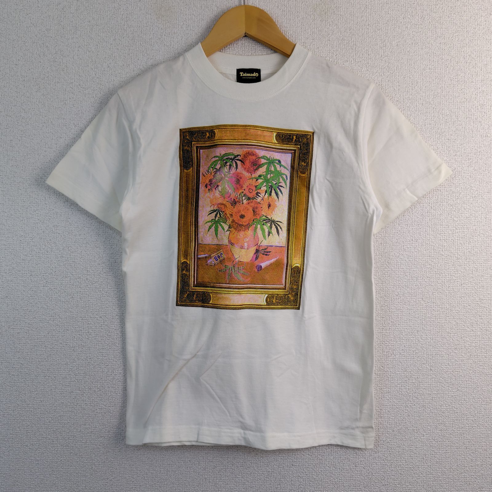 Taimado 大麻堂 額縁 アートプリント Tシャツ ホワイト S メンズ 古着 ストリート ワーク系