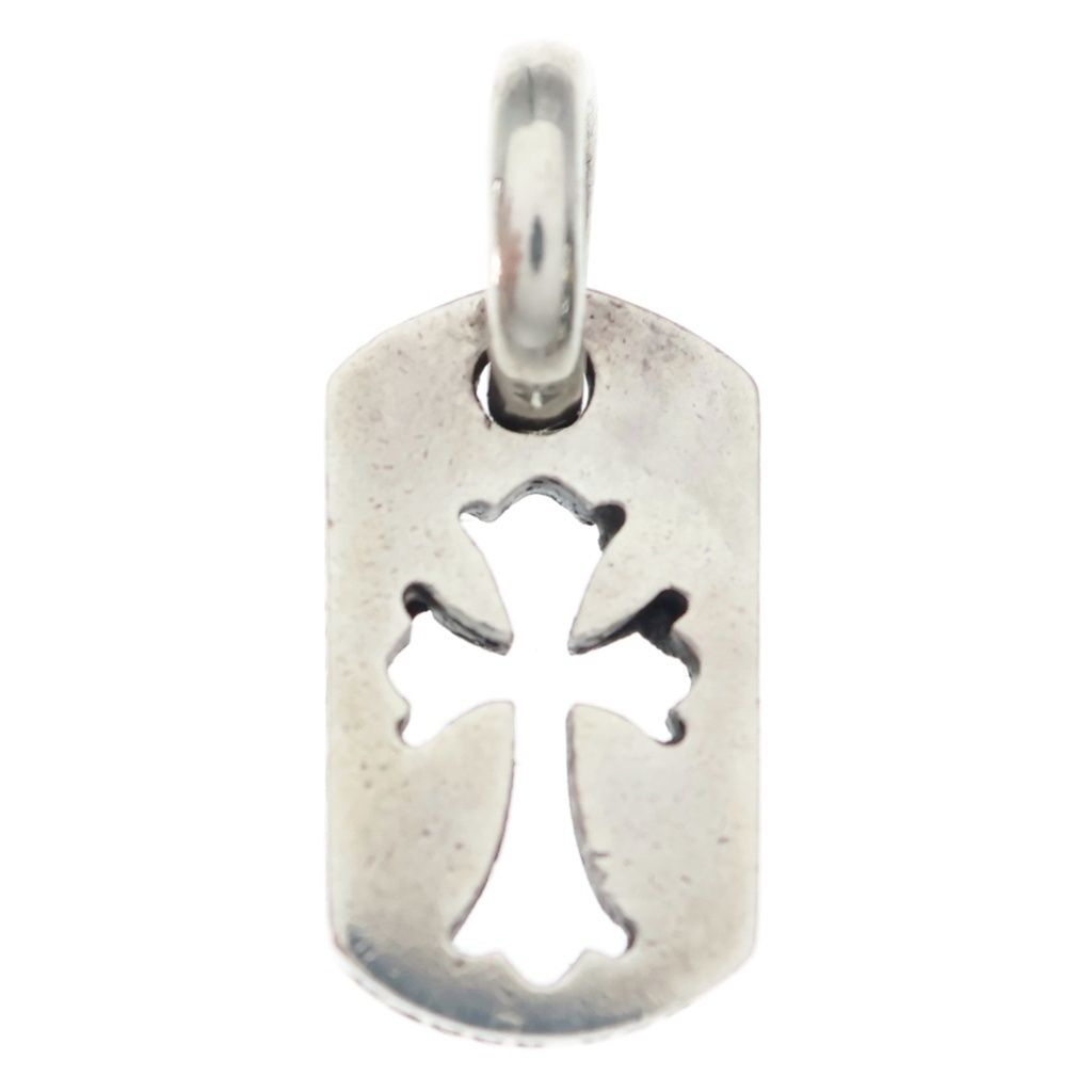 CHROME HEARTS (クロムハーツ) DT TNY CO CRS タイニーカットアウトクロスドッグタグ チャーム ペンダントトップ シルバー BCA252