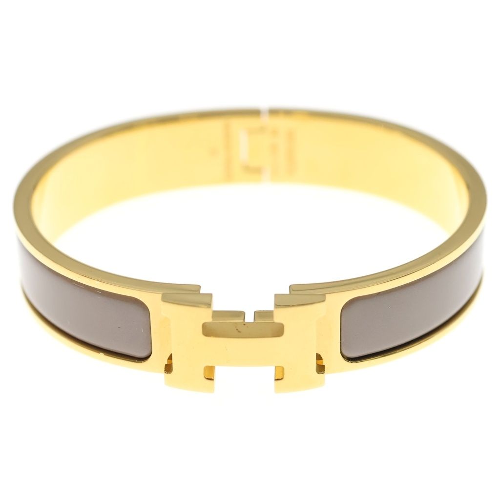 HERMES (エルメス) クリックH PM バングル ブレスレッド アクセサリー ゴールド/ピンク