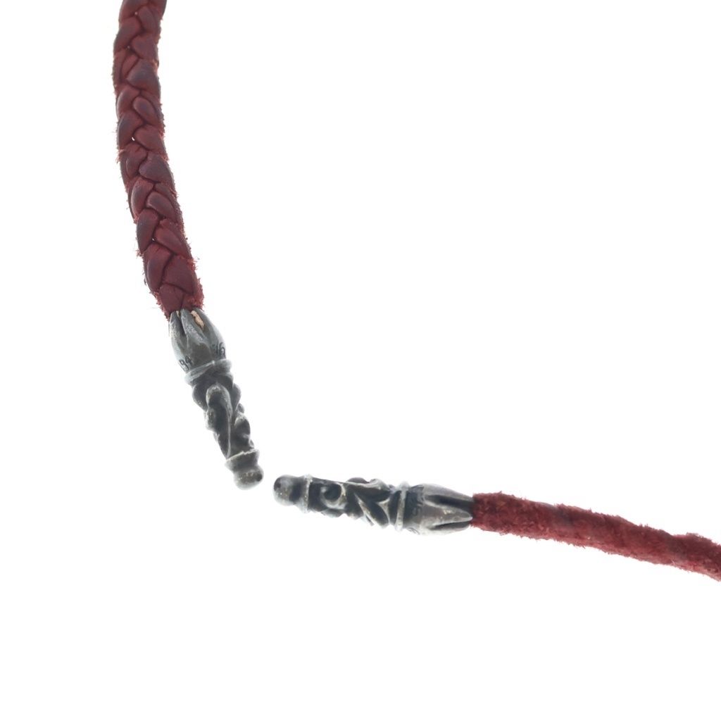 CHROME HEARTS (クロムハーツ) LEATHER BRAID スクロールレザー