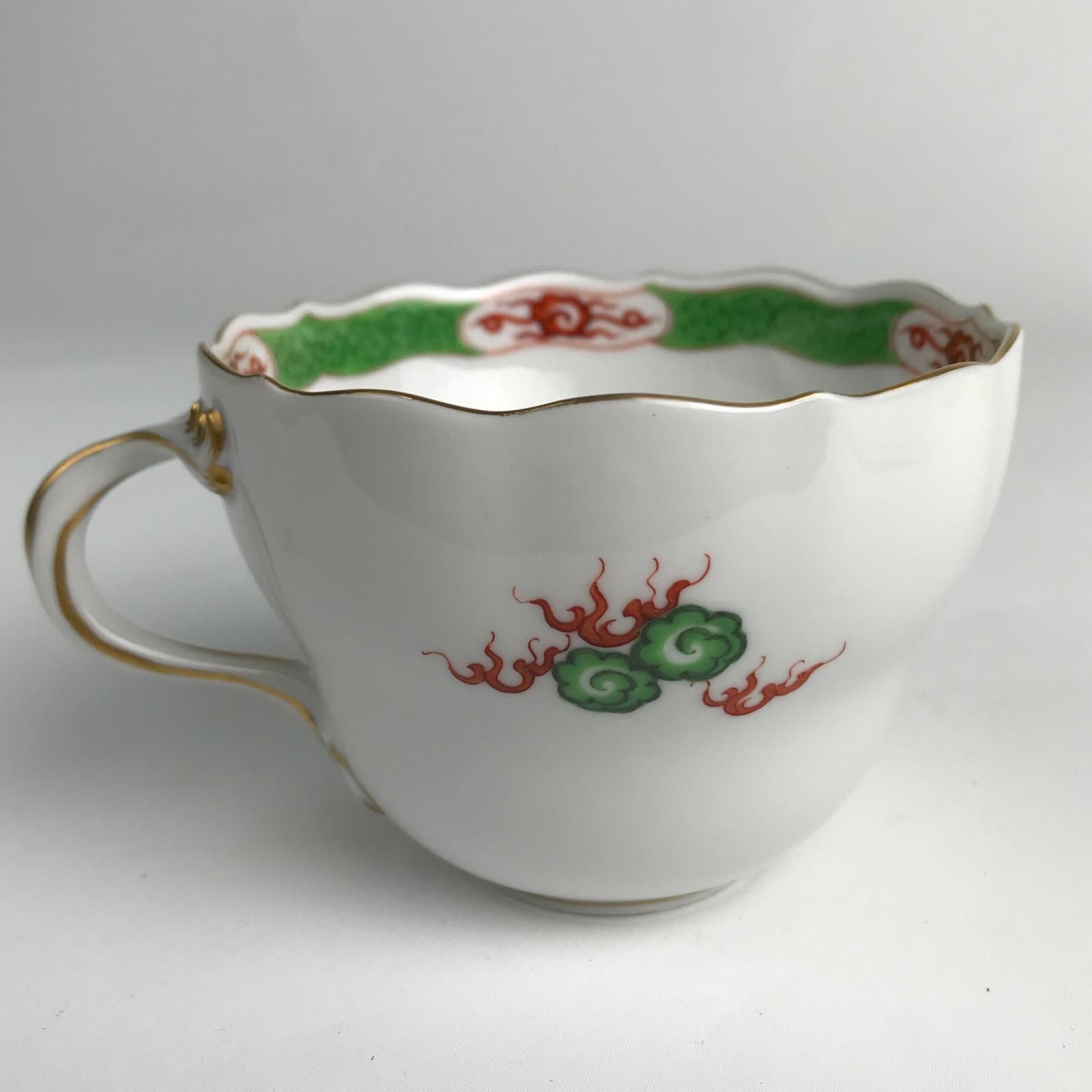 Meissen マイセン カップ&ソーサー マイセン シノワズリ緑龍 ドラゴン