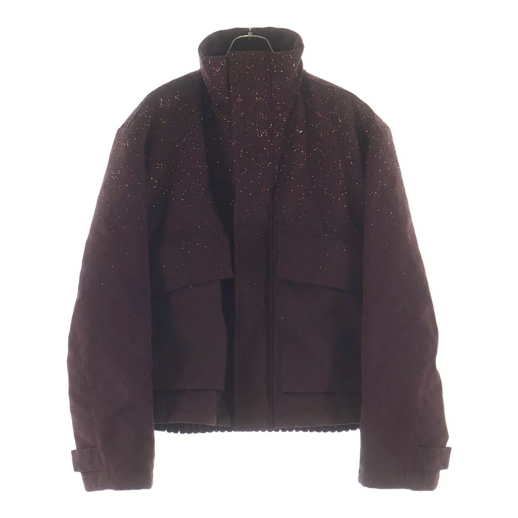 GUCCI (グッチ) GG Fabric Padded Jacket 852739 ZKU09 GGスパンコール総柄 パデッドジップアップジャケット ボルドー