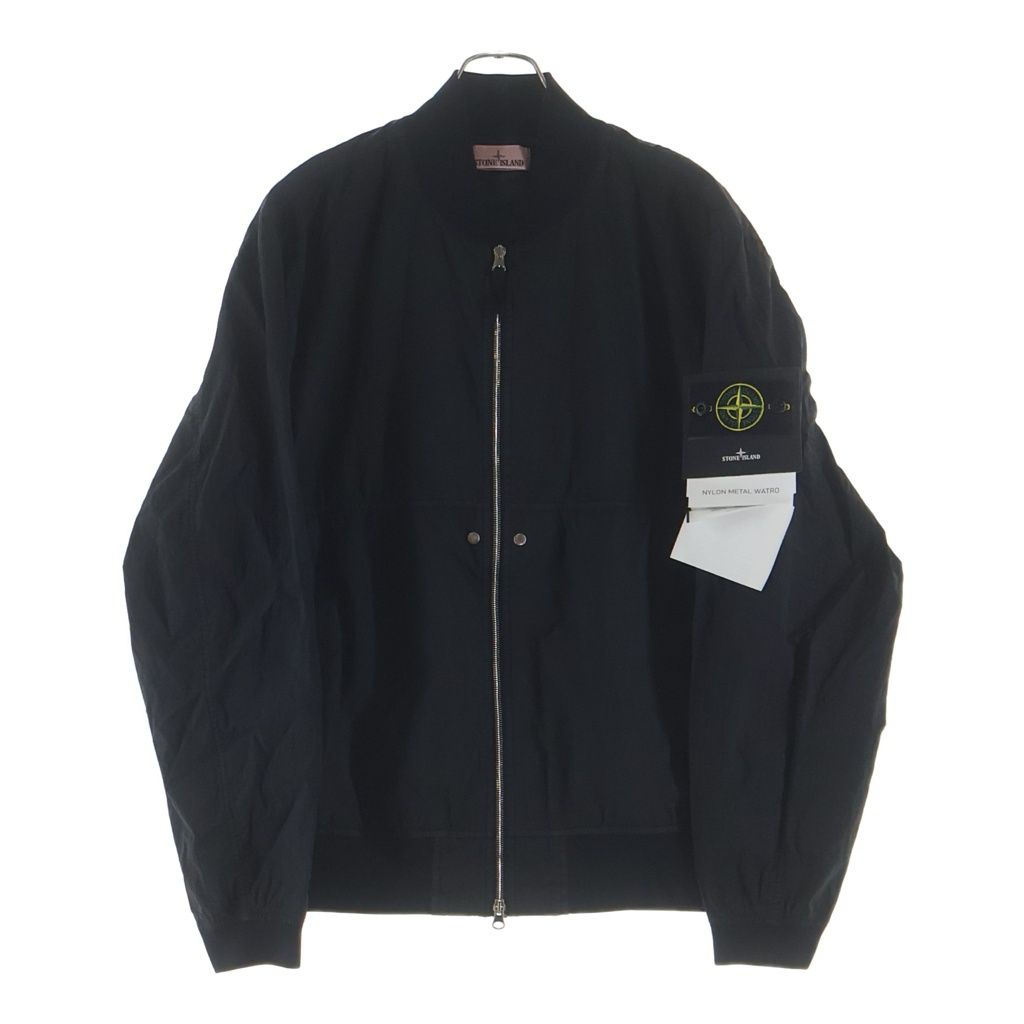 STONE ISLAND (ストーンアイランド) 25SS NYLON METAL WATRO アームワッペン ジップアップナイロンジャケット ブラック K1S154100019