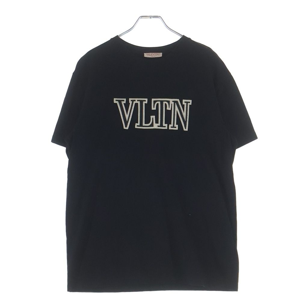 VALENTINO (ヴァレンティノ) フロントロゴ刺繍 Tシャツ カットソー ブラック 1V3MG10V8RB