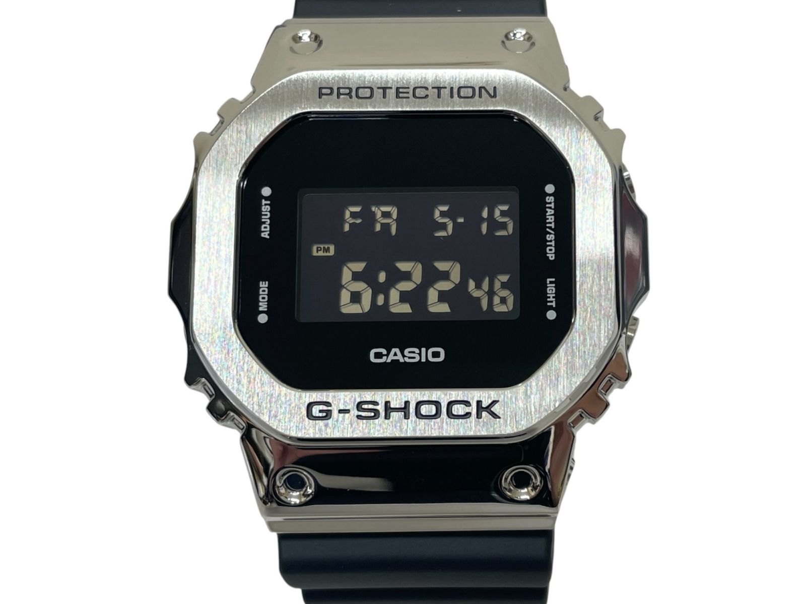 CASIO (カシオ) G-SHOCK Gショック デジタル腕時計 メタル GM-5600U-1JF シルバー×ブラック メンズ/049