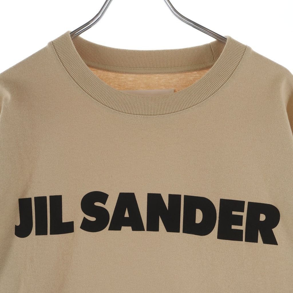 【正規品未使用新品タグ付き】JIL SANDER ベージュ 長袖Tシャツ JIL SANDER (ジルサンダー) ロゴプリントロングスリーブカットソー