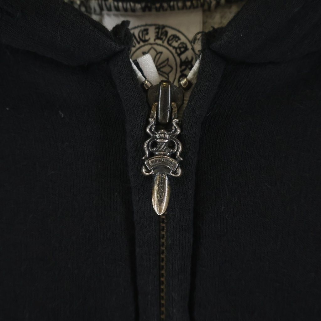 CHROME HEARTS (クロムハーツ) OLD SWTSHRT HD ZIP スクロールラベル