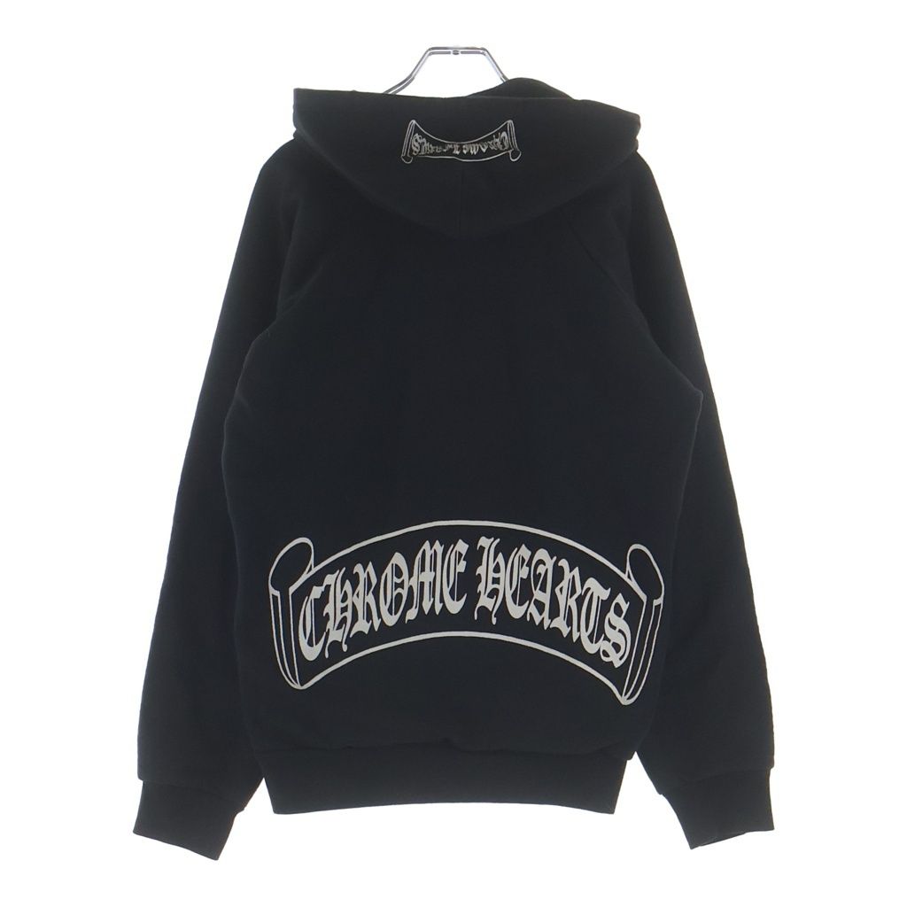 クロムハーツオールドファックユータガープリント裏地サーマルジップアップパーカー CHROME HEARTS (クロムハーツ) OLD SWTSHRT HD ZIP スクロールラベル
