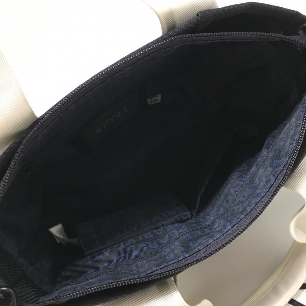 美品】パーリーゲイツ 2WAYカートバッグ 黒×白 ストラップ着脱可 ニコ