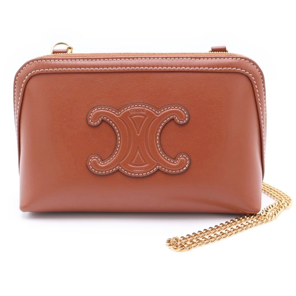 CELINE (セリーヌ) キュイルトリンオフ チェーン クラッチバック
