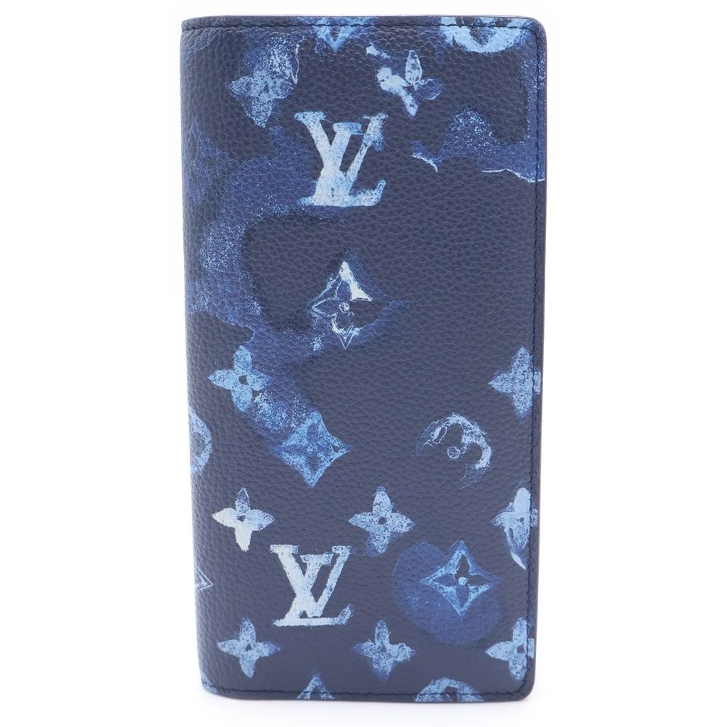 LOUIS VUITTON (ルイヴィトン) ポルトフォイユ ブラザ モノグラム PVCレザー ウォーターカラー ブルー M80465