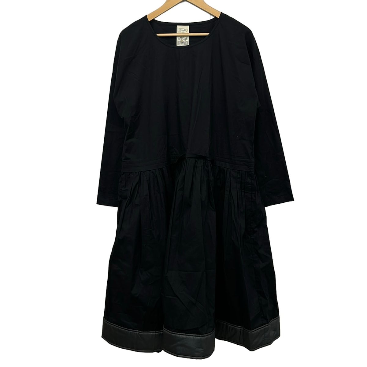 D-due H.P.FRANCE(デ・ドゥエ アッシュ・ペー・フランス) ワンピース サイズ36 S レディース美品 - 黒×グレー 長袖/マキシ丈