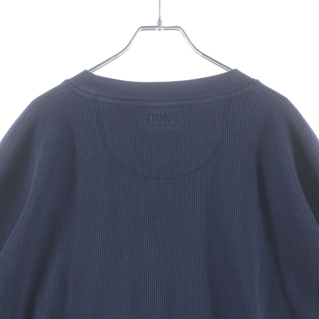 VETEMENTS (ヴェトモン) 26SS Biker Cross Waffle L/S T-Shirt バイカークロスワッフル 長袖Tシャツ カットソー ネイビー ME76LS182U