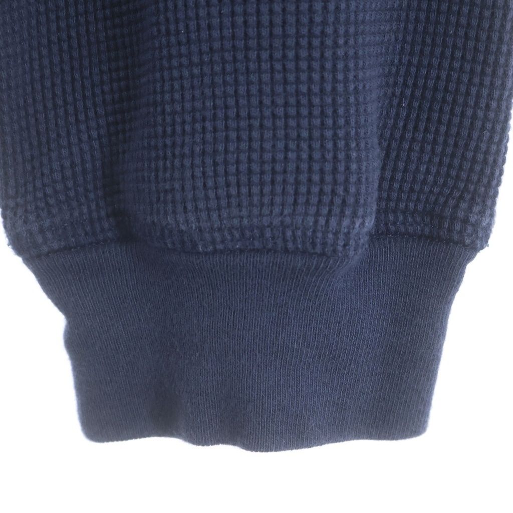 VETEMENTS (ヴェトモン) 26SS Biker Cross Waffle L/S T-Shirt バイカークロスワッフル 長袖Tシャツ カットソー ネイビー ME76LS182U