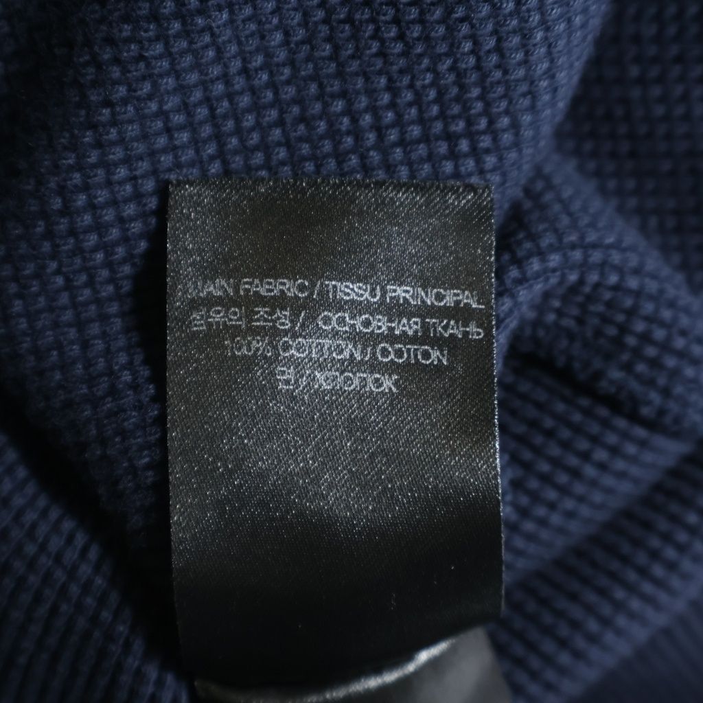 VETEMENTS (ヴェトモン) 26SS Biker Cross Waffle L/S T-Shirt バイカークロスワッフル 長袖Tシャツ カットソー ネイビー ME76LS182U