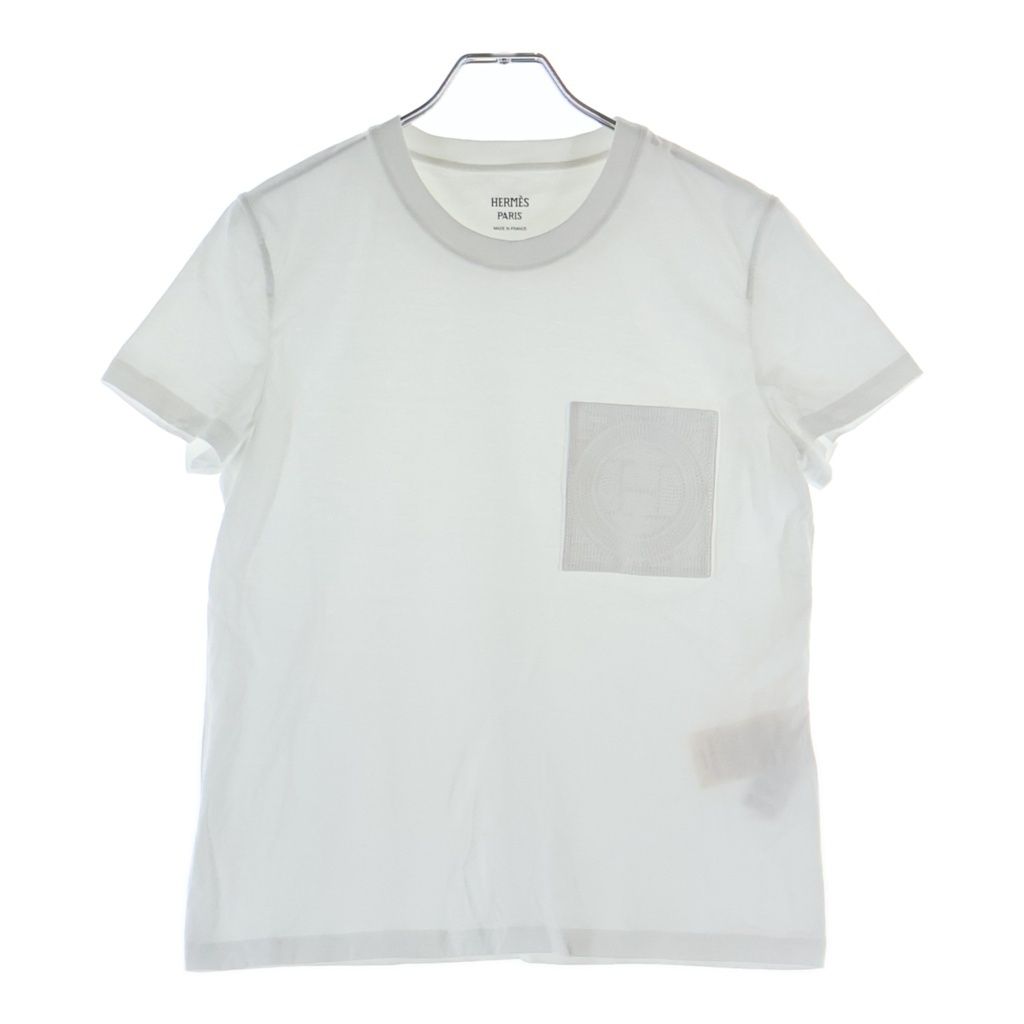 HERMES (エルメス) ロゴ 半袖Tシャツ ホワイト #S - メルカリ