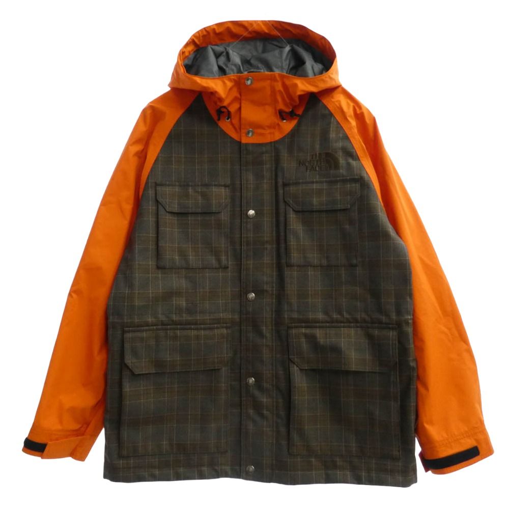 JUNYA WATANABE COMME des GARCONS ジュンヤワタナベコムデギャルソン 22aw WJ-J908 × THE NORTH FACE ウール エステル チェック ナイロン オックス ジャケット マウンテンパーカー オレンジ系【中古】 37,874円