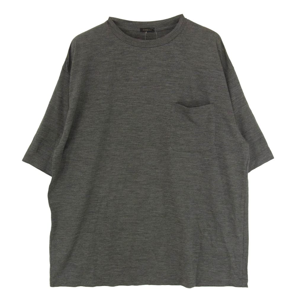 COMOLI コモリ 23SS X01-05023 サマーウール 天竺 Tシャツ グレー系 3【中古】