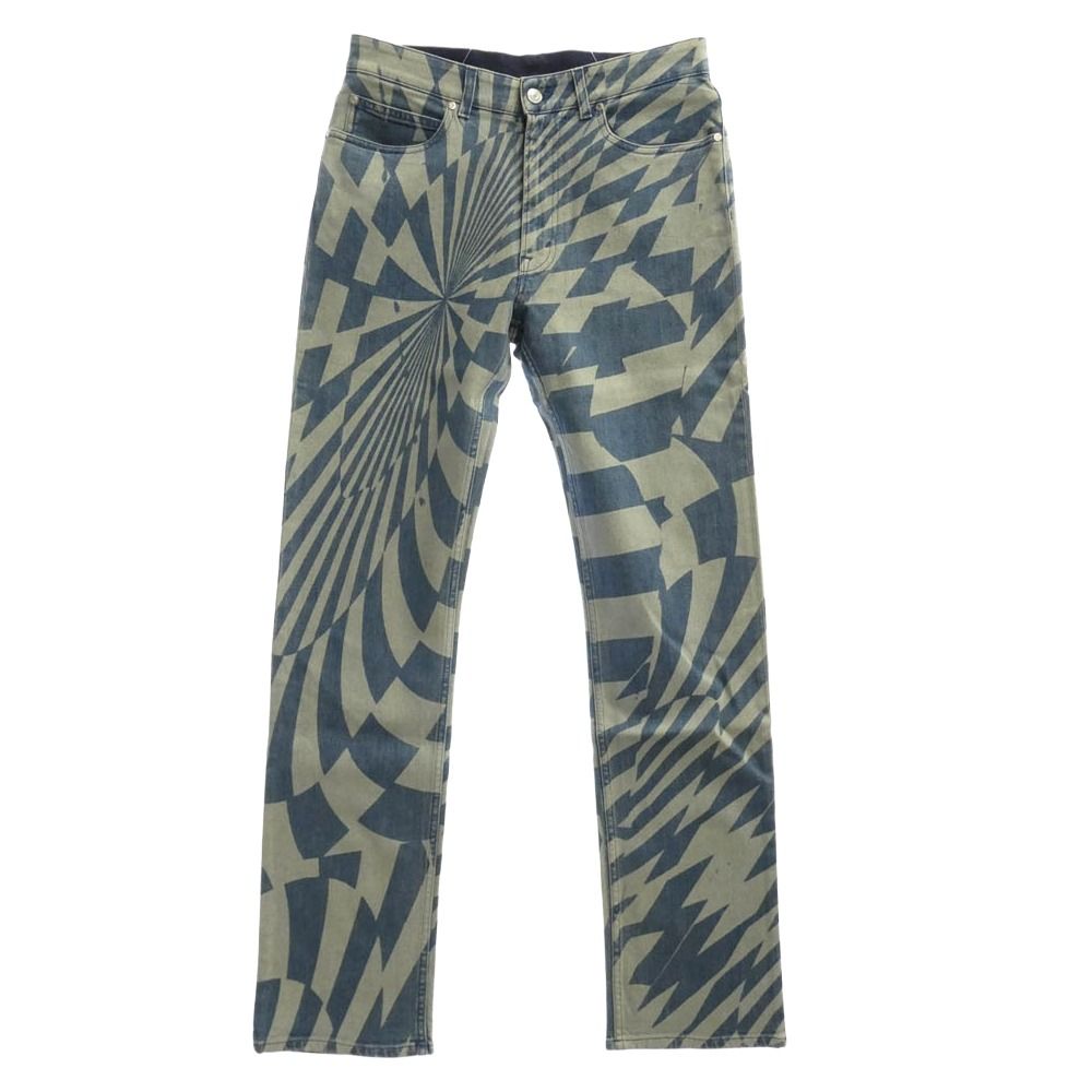 Stella McCartney ステラマッカートニー ED CURTIS 幾何学模様 総柄 デニムパンツ ブルー系 M【美品】【中古】