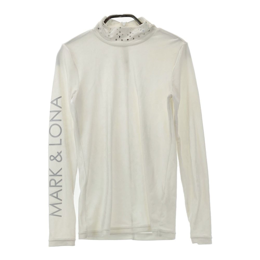 サイズ：36 MARK&LONA マークアンドロナ ベロア調 モックネック 長袖Tシャツ ホワイト系 [240101691095] ゴルフウェア レディース ストスト