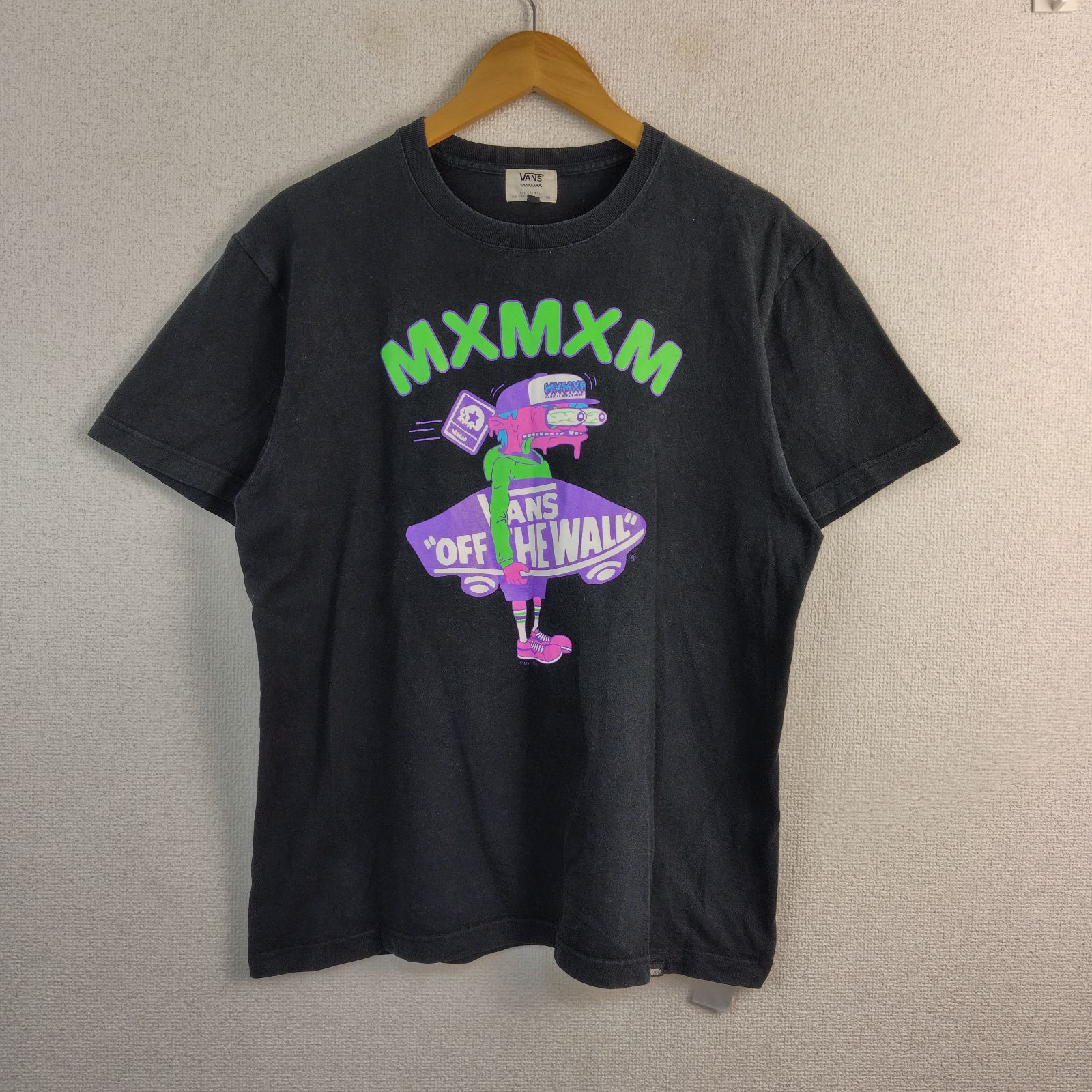 VANS バンズ Tシャツ MXMXM マジカルモッシュミスフィッツ コラボ プリント ブラック L メンズ 古着 ストリート ギャル