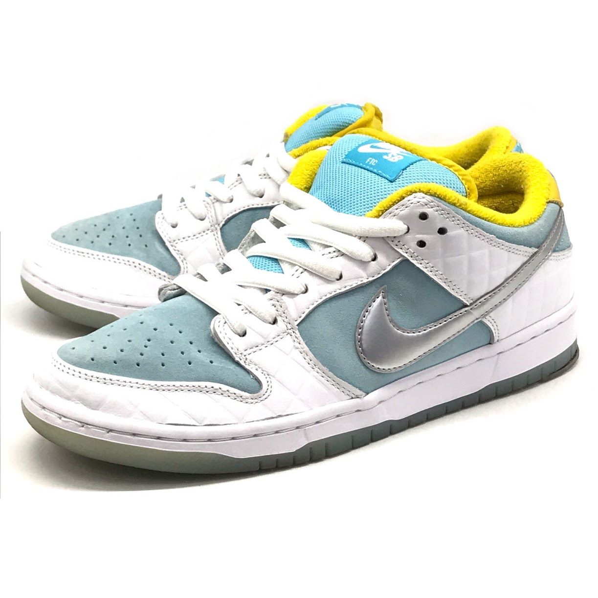 【倉吉店】 中古 NIKE | ナイキ スニーカー × FTC SB DUNK LOW PRO 'BATHHOUSES' 銭湯 DH7687-400 ラグーンパルス/メタリックシルバー 27cm 【126】 倉吉店】 中古 NIKE | ナイキ スニーカー × FTC SB DUNK LOW PRO