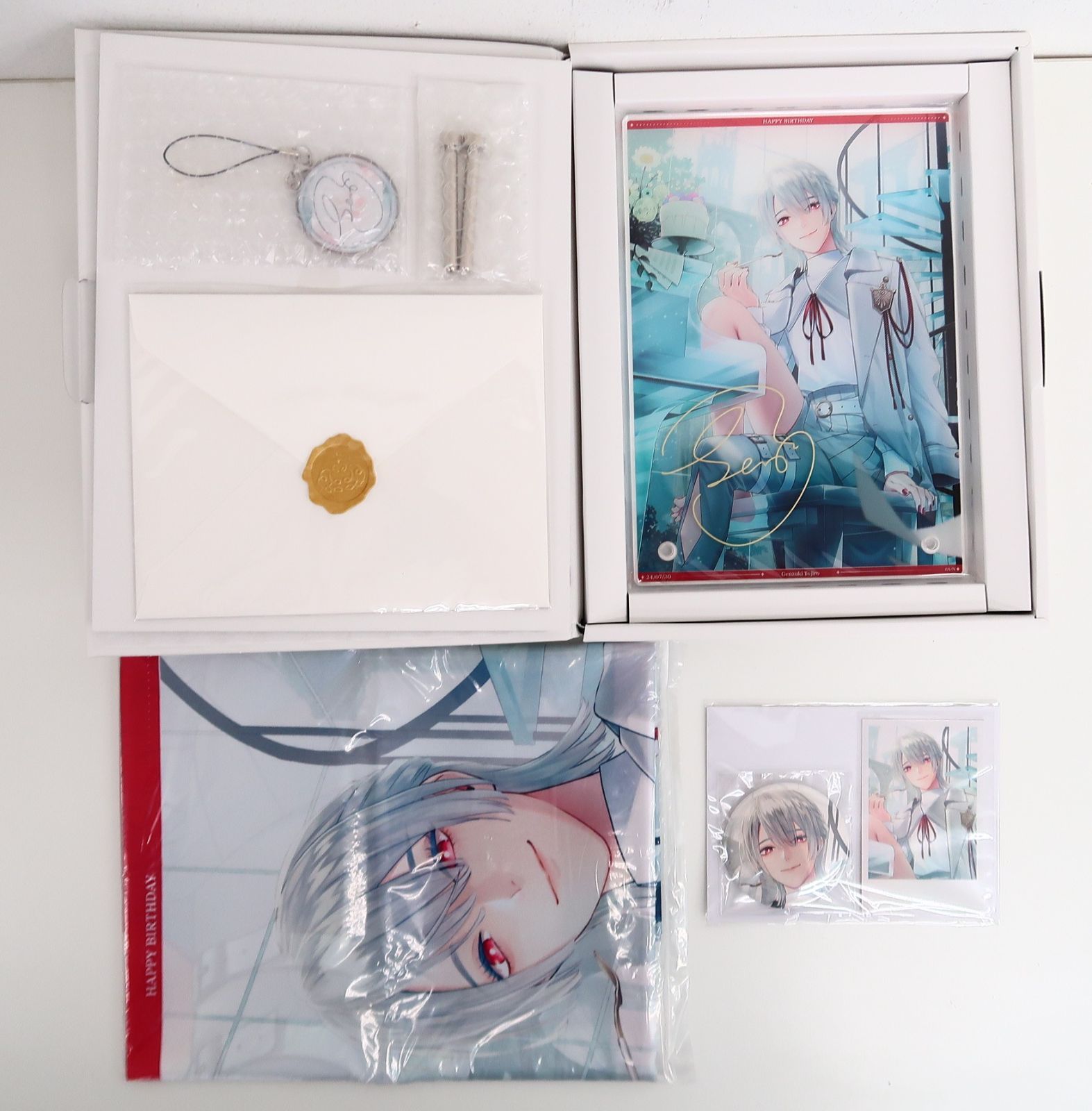 にじさんじ 弦月藤士郎 誕生日2024 全力お祝いセット+缶バッジ＆チェキ 