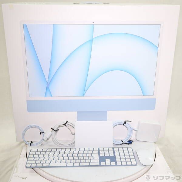 中古品 M1 iMac 24インチ Retina 4.5Kディスプレイ ブルー 中古品 M1