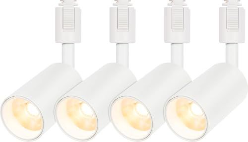szbritelight 4個セット ダクトレール スポットライト LED 100W相当 電球色3000K ライティングレール用 COB 一体型照明 集光タイプ 10W 高輝度1023lm 高演色Ra96.5 取付簡単 角度調節可能 ホワイト 06bdff59
