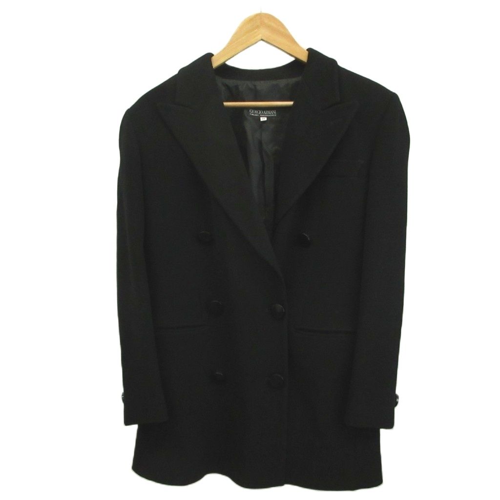 ジョルジオアルマーニ GIORGIO ARMANI ロングジャケット 上着 38 黒