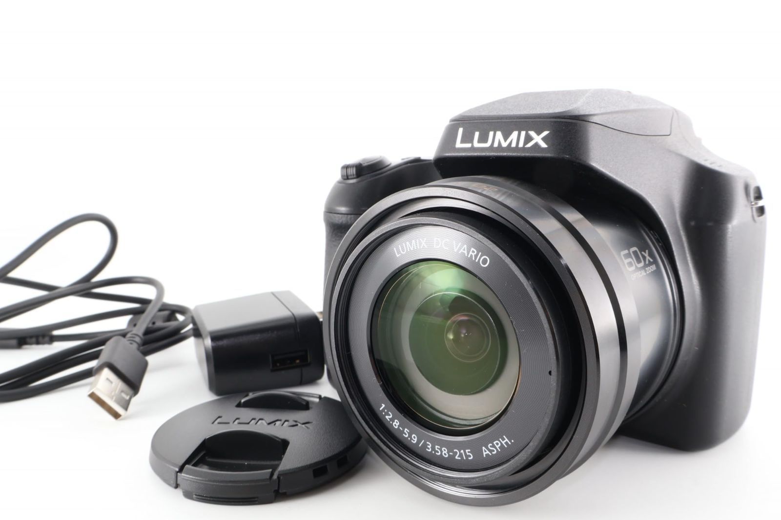 【美品】パナソニック(Panasonic) LUMIX デジタルカメラ 光学60倍 ズーム 対応 DC-FZ85D-K ブラック