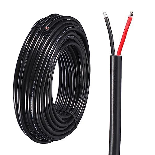 uxcell 電力ケーブル 2導体電線 18AWG 20m長さ UL2464 電気ワイヤ PVC コード 銅ケーブル LEDストリップライト 照明用ｍａ