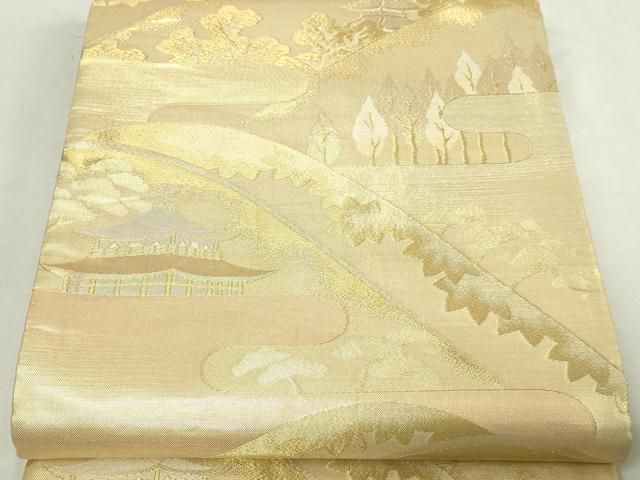 平和屋本店▼六通柄袋帯　都の四季　貮捨四金九百錦　正絹　逸品　DABE9440sf