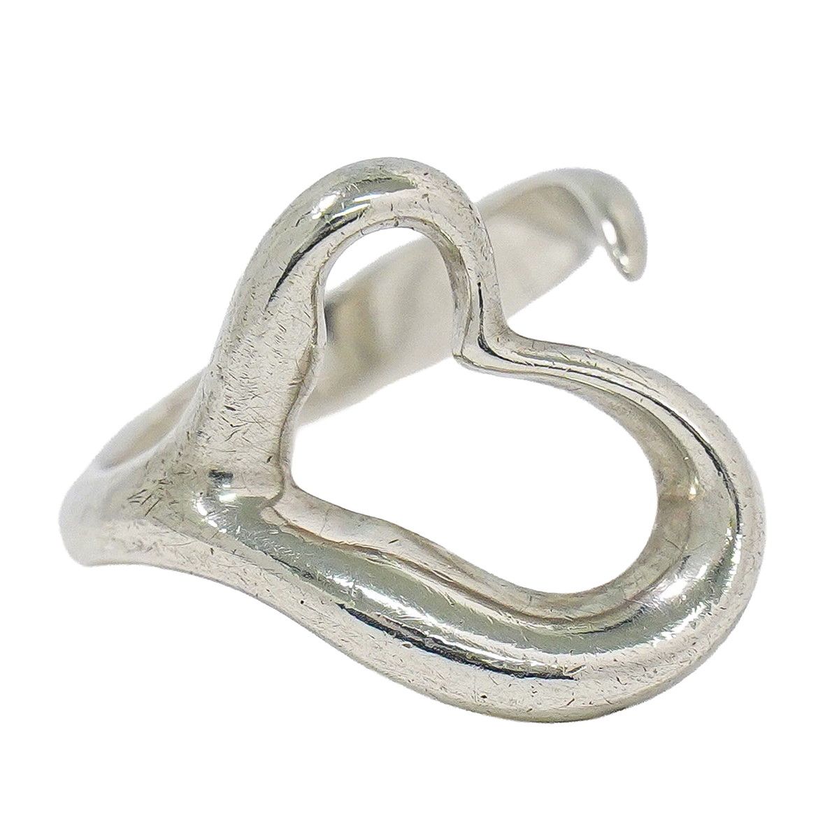 本物 ティファニー TIFFANY & Co. オープンハート 925 リング 指輪 11号 シルバー Open Heart ジュエリー アクセサリー 中古・