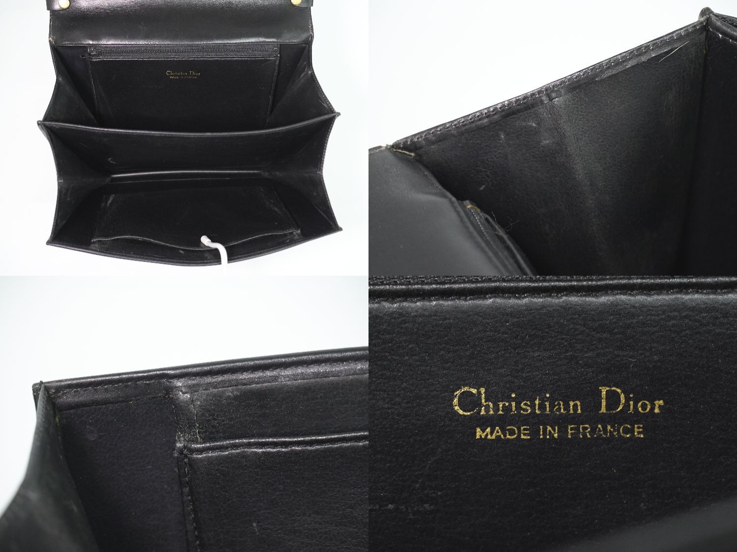 本物 クリスチャン ディオール Christian Dior レザー ハンドバッグ