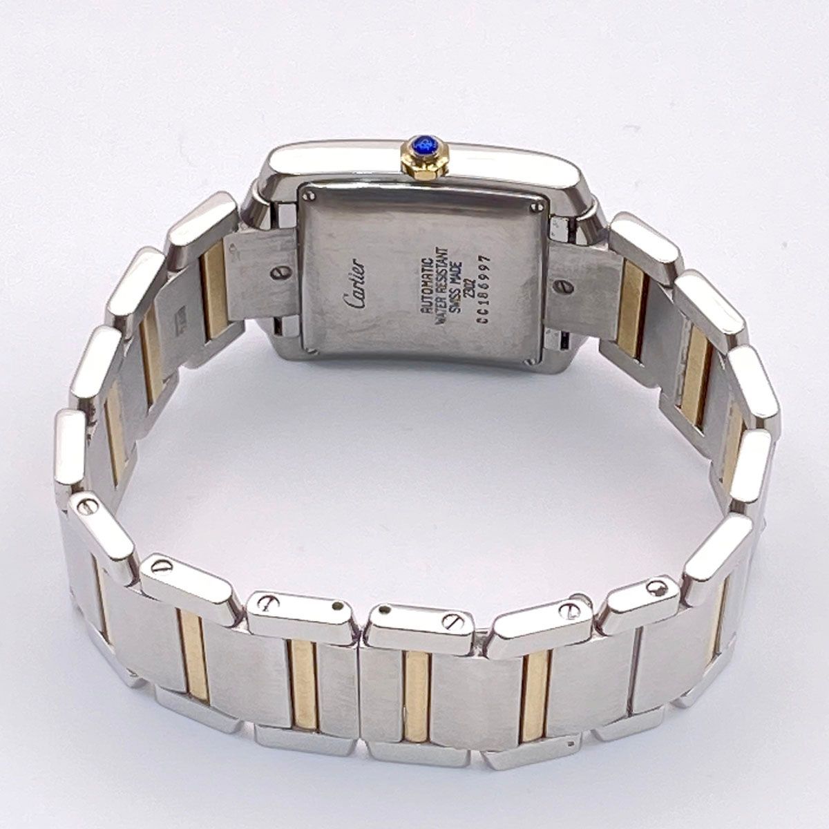 CARTIER カルティエ タンクフランセーズ LM 18K SS 自動巻き 腕時計 