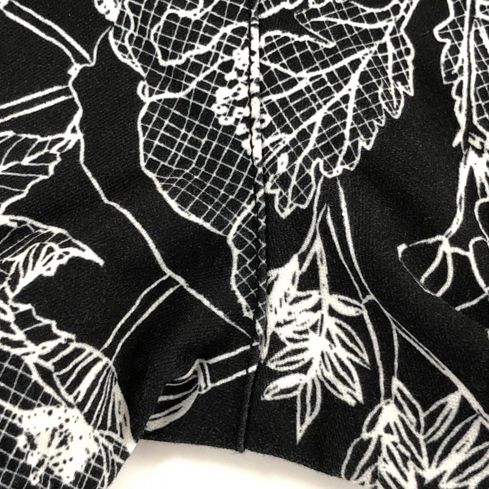 美品】ダンスウィズドラゴン パンツ 黒×白 総柄 花 リーフ ロゴ