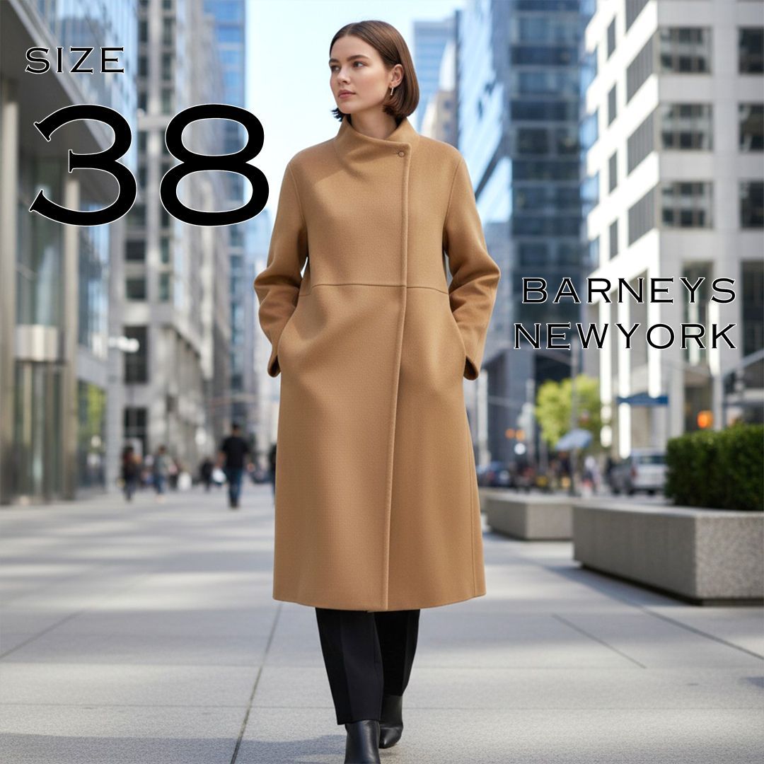 ロロピアーナ BARNEYS NEWYORKイタリア製 ロングステンカラーコート 最高峰ロロピアーナ使用】BARNEYS NEW YORKバーニーズニューヨーク