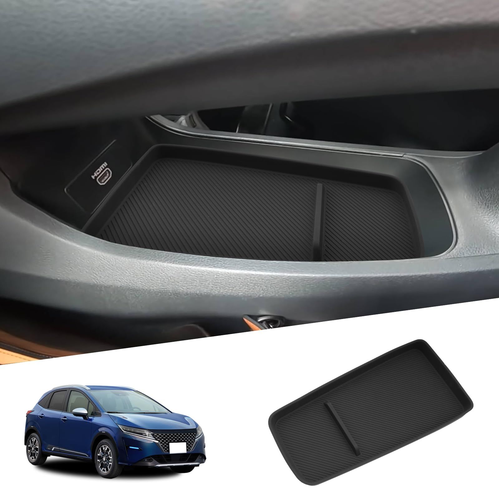 新品 SHAOHAO 日産ノート3代目 E13型専用センターコンソール下段用シリコンパッド 車種専用 車内収納 車用マット シリコン製 カーアクセサリー日産 ノート オーラ（e-POWER）兼用 アクセサリー 内装保護 汚れ防止 防水性