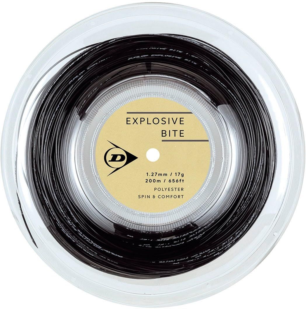 新品 ダンロップ(DUNLOP) テニス 硬式テニス ストリング EXPLOSIVE BITE（エクスプロッシブ・バイト）ロール 200m ブラック 1.25/17G DSTA12011