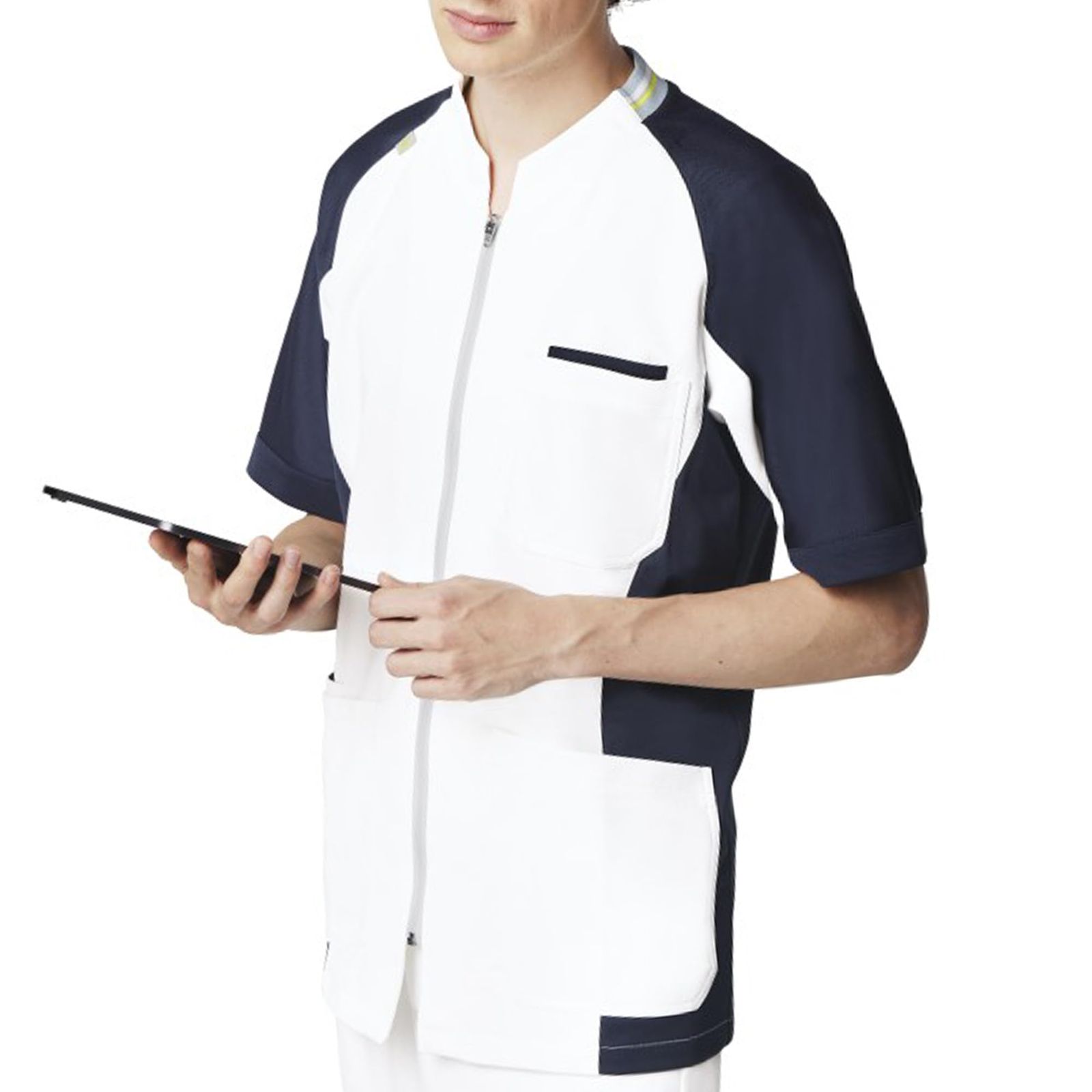 新品 [ミズノ] メンズ レディース 男女兼用 ファスナースクラブ 【透防止/制電/ストレッチ/制菌/イージーケア/工業洗濯対応】 MZ0400 C-5 ネイビー M