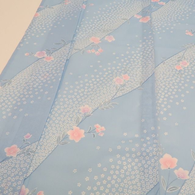 百華❀Y4959◇美品 洗える夏着物 絽 桜 小紋 - メルカリ
