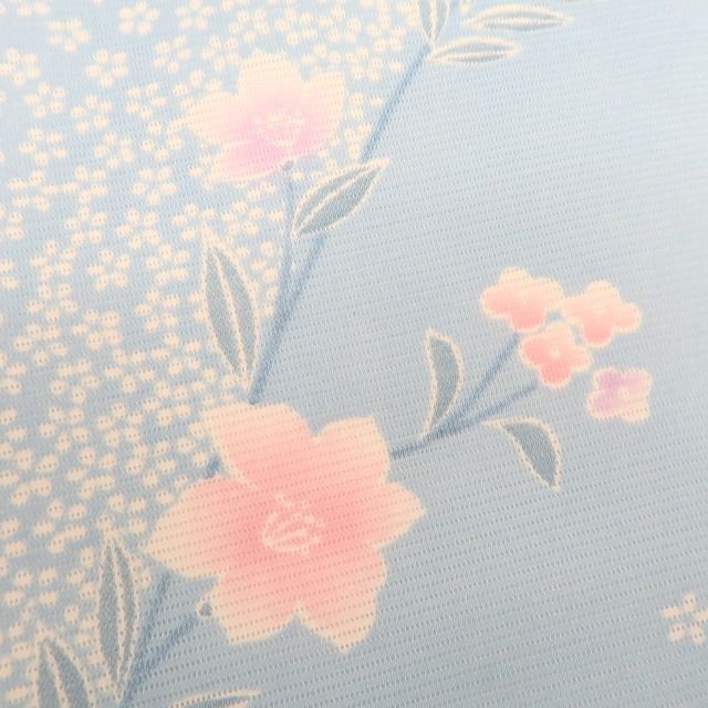 百華❀Y4959◇美品 洗える夏着物 絽 桜 小紋 - メルカリ