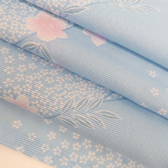 百華❀Y4959◇美品 洗える夏着物 絽 桜 小紋 - メルカリ