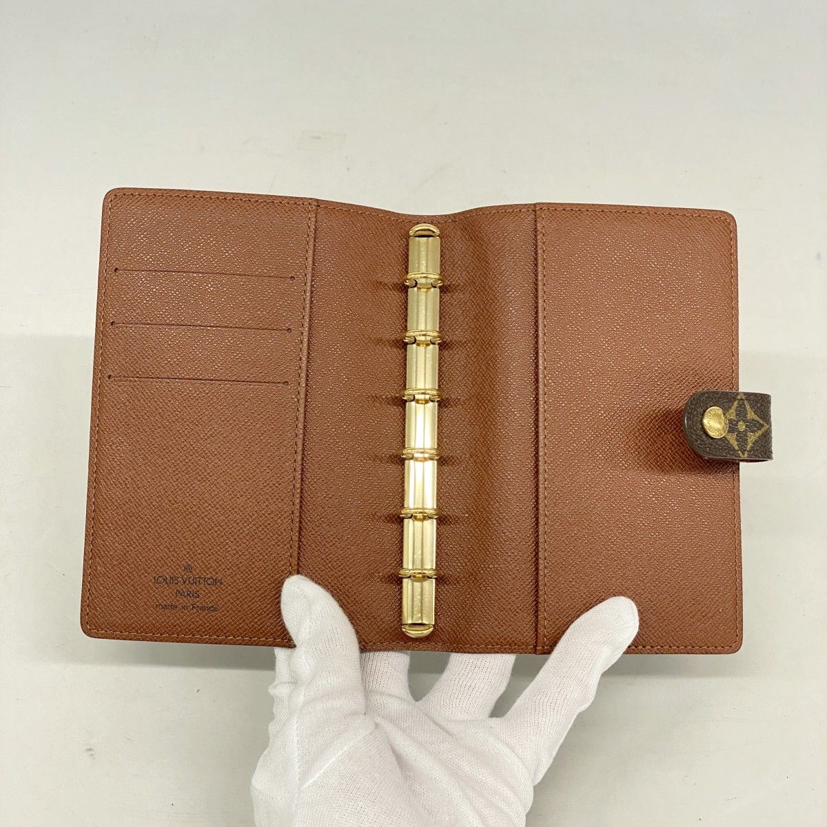 【中古】LOUIS VUITTON ルイヴィトン R20005 モノグラム アジェンダPM 手帳カバー レザー 定番 ビジネス デイリー使い 6穴 文庫サイズ A6 シンプル コンパクト  メンズ レディース LV ブランド A2600908 【無料ギフトラッピング承ります】 LOUIS VUITTON - 【中古】LOUIS VUITTON ルイヴィトン R20005