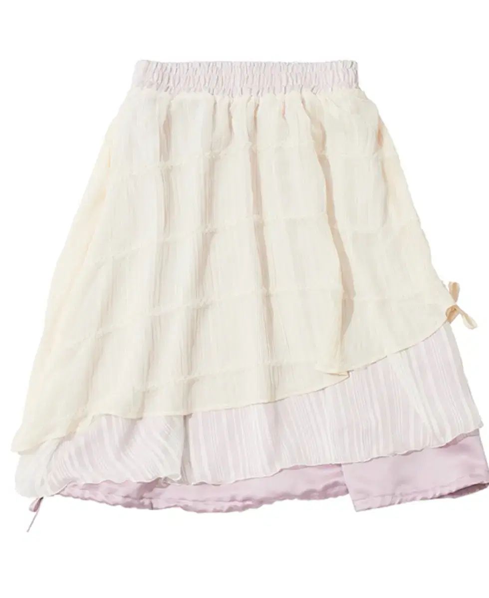ザミュージアムビジター CHIFFON LAYERED BANDING SKIRT